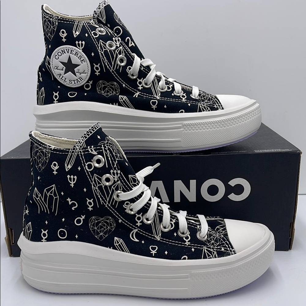 Converse WMNS CTAS MOVE HI
BLACK/NATURAL IVORY A03725C Platforms Sneakers - Picture 1 of 16